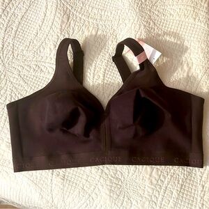 Cotton unlined no wire bra. Size 44DD. Chocolate Plum. New with tags